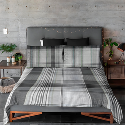 Jogo de Lençol Cama Casal 100 % Algodão 4 Peças Essenciale Xadrez - 3