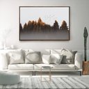 Ver imagem 3 de Quadro Decorativo Arvores e Passaros Voadores Com Moldura e Sem Vidro 100X160