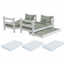 Ver imagem 7 de Treliche Madeira Maciça - Vira 2 Camas - com Colchões Inclusos Multimóveis CR35682 Branco