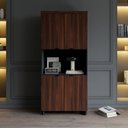 Ver imagem 6 de Armário Alto Estante para Escritório com 4 Portas e Prateleiras 80 x 45 x 160 cm F5 Office
