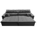 Ver imagem 6 de Sofá Retrátil e Reclinável 3,12m Luxos Cama Inbox Velusoft Cinza