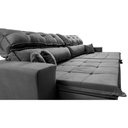 Ver imagem 5 de Sofá Retrátil e Reclinável 3,12m Luxos Cama Inbox Velusoft Cinza