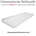 Ver imagem 6 de 2 Aparadores para Livros Suporte Separador Bibliocanto + Prateleira Suspensa Multiuso 60cm Branco