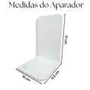 Ver imagem 5 de 2 Aparadores para Livros Suporte Separador Bibliocanto + Prateleira Suspensa Multiuso 60cm Branco