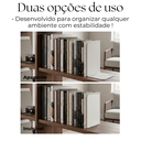 Ver imagem 7 de 2 Aparadores para Livros Suporte Separador Bibliocanto + Prateleira Suspensa Multiuso 60cm Branco