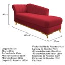 Ver imagem 4 de Kit Diva Recamier Vanessa 185cm Lado Direito e 02 Poltronas Laura Suede - Doce Sonho Móveis RECAMIER
