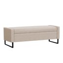 Ver imagem 1 de Recamier Bau Paris Base de Metal 1,20m Linho Bege - Inova Decor