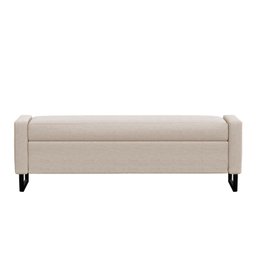 Recamier Bau Paris Base de Metal 1,20m Linho Bege - Inova Decor - 3