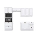 Ver imagem 4 de Cozinha Modulada Henn Americana 4 Peças (2 Armários + 1 Balcão + 1 Paneleiro) C4p11 Branco