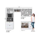 Ver imagem 7 de Cozinha Modulada Henn Americana 4 Peças (2 Armários + 1 Balcão + 1 Paneleiro) C4p11 Branco