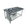 Fogão Industrial 8 Bocas 30X30 com Forno S2000 Metalmaq - 1