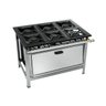 Fogão Industrial 6 Bocas 30X30 com Super Forno Metalmaq - 1