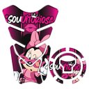 Ver imagem 1 de Kit Protetor Tanque Adesivo Moto Honda Acima 2018 Minnie Teu Adesivo Rosa