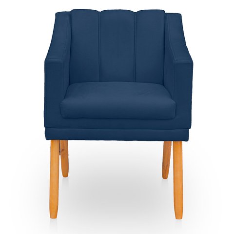 Poltrona Cadeira para Sala Confortável e Moderna Mila Suede