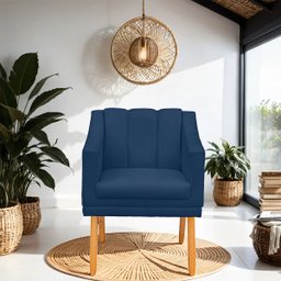 Poltrona Cadeira para Sala Confortável e Moderna Mila Suede - 2