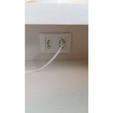 Ver imagem 4 de Abajur Cabeceira Para Quarto Cilíndrico Vivare Md-2010 Cúpula em Tecido - Bivolt - Preta / Linho Beg