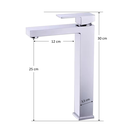 Ver imagem 4 de Torneira Banheiro Bica Alta Quadrada Cromado:cromado