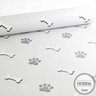 Papel de Parede Pet Shop Patas Cachorro Cinza - 58x300cm - 2