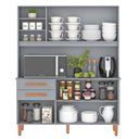 Ver imagem 4 de Armário de Cozinha 5 Portas 2 Gavetas 120cm Adelle Yescasa
