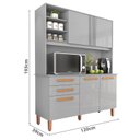 Ver imagem 3 de Armário de Cozinha 5 Portas 2 Gavetas 120cm Adelle Yescasa