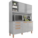 Ver imagem 2 de Armário de Cozinha 5 Portas 2 Gavetas 120cm Adelle Yescasa