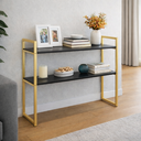 Ver imagem 4 de Aparador Industrial Buffet Mesa Prateleira Cantinho do Cafe 80x90 Luxo Sala Bufet Dourado e Preto