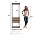 Ver imagem 3 de Guarda Roupa Closet Crpro-CLO001 2 Gavetas 1 Prateleira MDP 60cm Preto Multimóveis