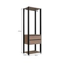Ver imagem 2 de Guarda Roupa Closet Crpro-CLO001 2 Gavetas 1 Prateleira MDP 60cm Preto Multimóveis