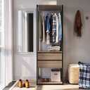Ver imagem 1 de Guarda Roupa Closet Crpro-CLO001 2 Gavetas 1 Prateleira MDP 60cm Preto Multimóveis
