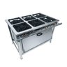 Fogão Industrial 6 Bocas 30X30 com Super Forno Aço Inox Metalmaq - 1