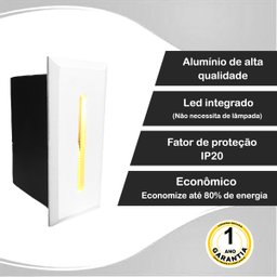 Balizador Friso Parede Interno Embutido Led 3000k Bet48 - 3