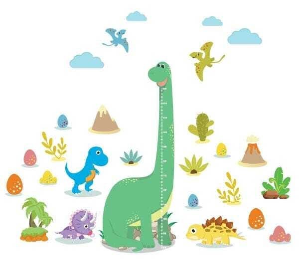 Régua de Crescimento Infantil Dinossauros - 1 Kit Infantil com Régua - 2