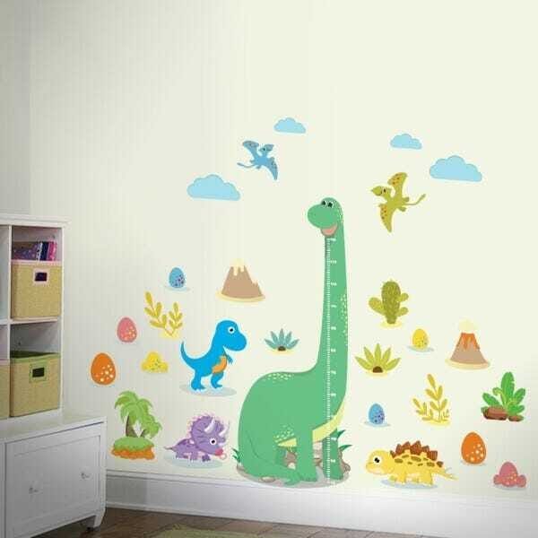 Régua de Crescimento Infantil Dinossauros - 1 Kit Infantil com Régua - 1