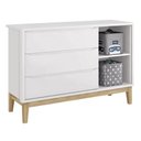 Ver imagem 3 de Jogo de Quarto Cômoda com Porta e Berço Americano Classic MDF Branco Fosco Reller Móveis
