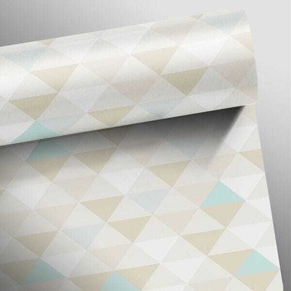 Papel de Parede Triângulo Mix Marrom - 58x300cm - 2