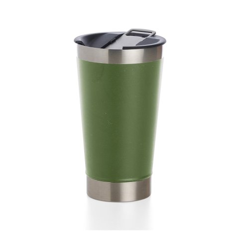 Copo Térmico de Aço Inox com Tampa Abridor 500ml - Brava Verde