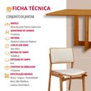 Ver imagem 7 de Mesa Patros Tampo 120cm Laminado Barril com 4 Cadeiras Eva Moderna Mobília