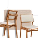 Ver imagem 5 de Mesa Patros Tampo 120cm Laminado Barril com 4 Cadeiras Eva Moderna Mobília