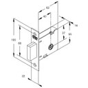 Ver imagem 2 de Trava Quadrupla Larga Stam Par Tetra 1004 Roseta Oxidado