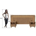 Ver imagem 5 de Cabeceira Casal Queen com 2 Mesas de Cabeceira LED 3000k e Tomadas 100% MDF Mabel