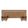 Cabeceira Casal Queen com 2 Mesas de Cabeceira Led 3000k e Tomadas 100% Mdf Mabel - 2