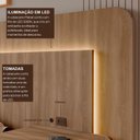 Ver imagem 7 de Cabeceira Casal Queen com 2 Mesas de Cabeceira Led 3000k e Tomadas 100% Mdf Mabel