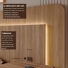 Cabeceira Casal Queen com 2 Mesas de Cabeceira Led 3000k e Tomadas 100% Mdf Mabel - 7