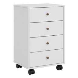 Gaveteiro Comoda Mesa de Cabeceira 4g Presence - Nanda Decor: Branco - 1