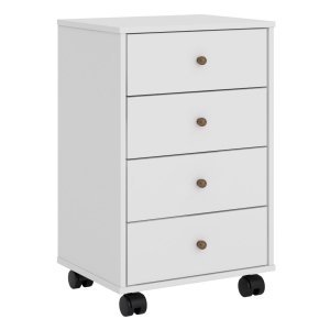 Gaveteiro Comoda Mesa de Cabeceira 4g Presence - Nanda Decor: Branco