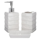 Ver imagem 2 de Kit Banheiro Decorado Lavabo Moderno Saboneteira Porcelana:branco5092