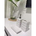 Ver imagem 4 de Kit Banheiro Decorado Lavabo Moderno Saboneteira Porcelana:branco5092