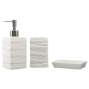 Ver imagem 1 de Kit Banheiro Decorado Lavabo Moderno Saboneteira Porcelana:branco5092