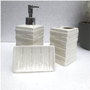 Ver mais imagens de Kit Banheiro Decorado Lavabo Moderno Saboneteira Porcelana:branco5092
