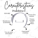 Ver imagem 5 de Prateleira U Nicho Decorativa Multiuso 100% Mdf Plancasa:azul Sereno